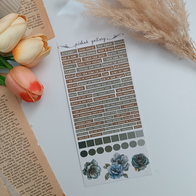 استیکر تکست رنگی برش خورده