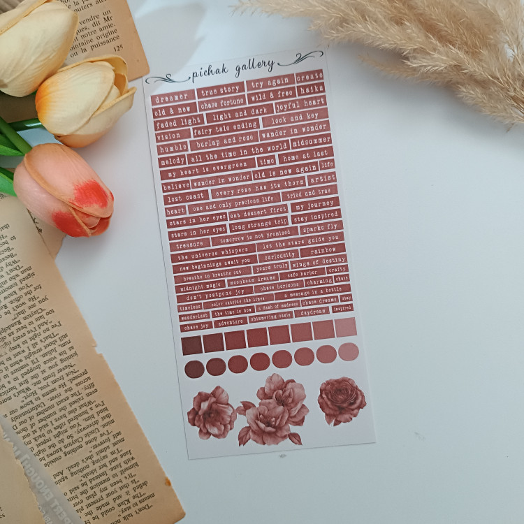 استیکر تکست رنگی برش خورده
