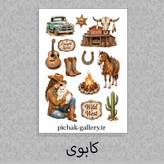 شیت استیکرسری سوم گلاسه براق نیم تیغ سایز a5